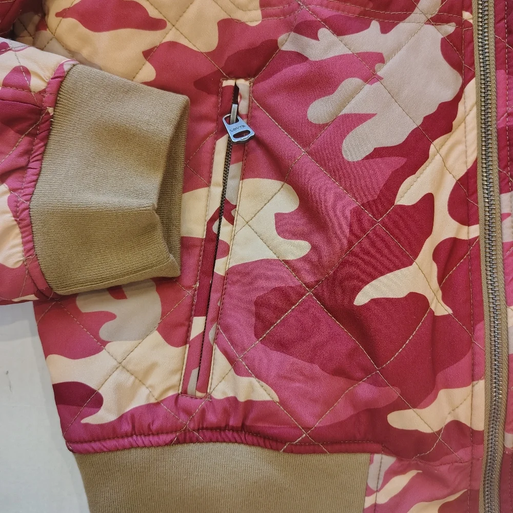 Levi's Red and‎ Tan Camo Bomber Jacket